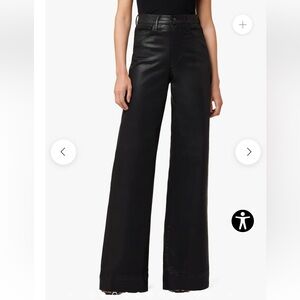 JOES JEANS THE MIA
HIGH RISE WIDE LEG COATED BLACK JEANS SCULPTING HOLDS YOU IN
